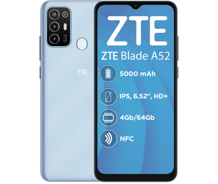 Фото - смартфон и мобильный телефон ZTE BLADE A52 4/64 GB Blue