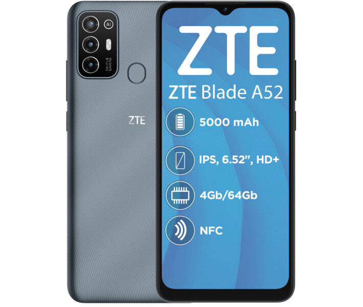 Фото - смартфон и мобильный телефон ZTE BLADE A52 4/64 GB Gray