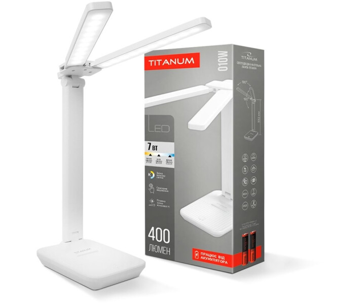 Фото - настольную лампу Лампа настольная с аккумулятором TITANUM TLTF-010W 7W 2400mAh 2700-6000K (TLTF-010W)