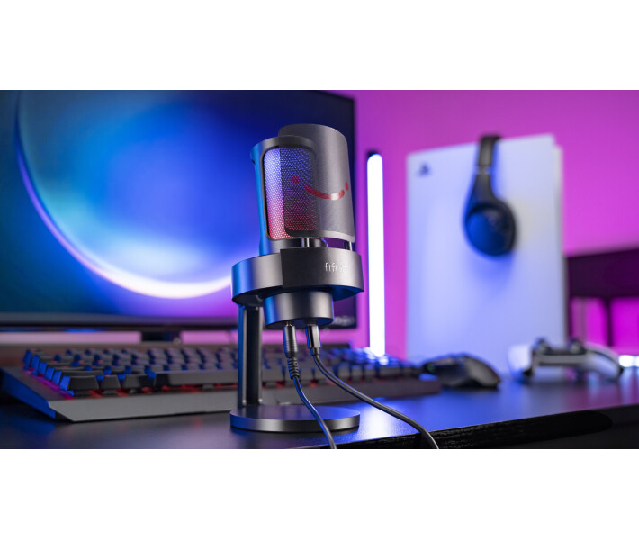 Фото - микрофон для караоке Микрофон Fifine RGB AMPLIGAME A8