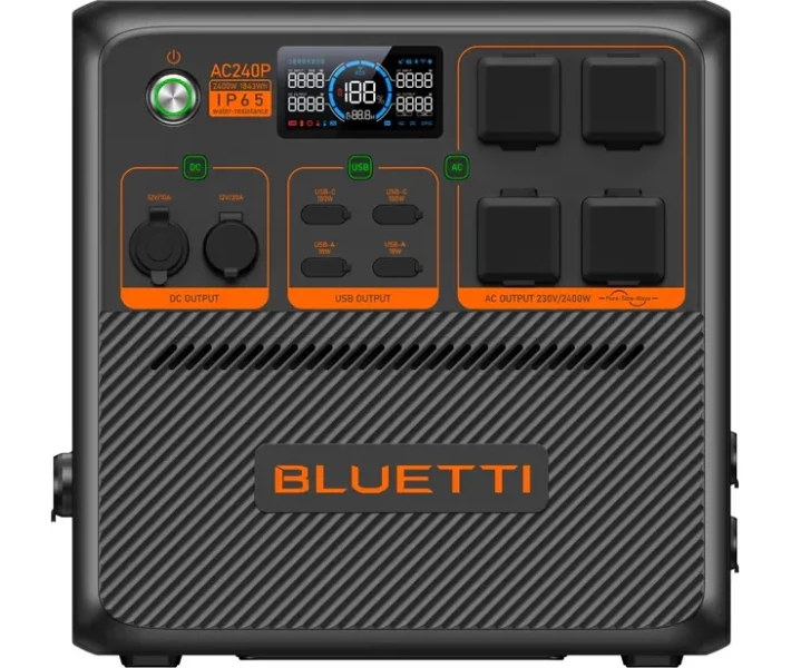 Фото - зарядную станцию Зарядная станция BLUETTI AC240P 2400W, 1843Wh