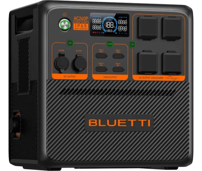 Фото - зарядную станцию Зарядная станция BLUETTI AC240P 2400W, 1843Wh