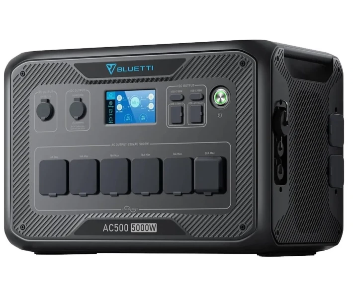 Фото - зарядную станцию Зарядная станция Bluetti AC500+2*B300S, 5000 Вт, 6144 Вт/час (электростанция для дома, ИБП, UPS)
