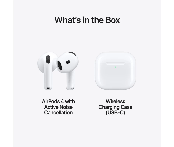 Фото - наушники Наушники Apple AirPods 4 with Active Noise Cancellation (MXP93ZE/A) White