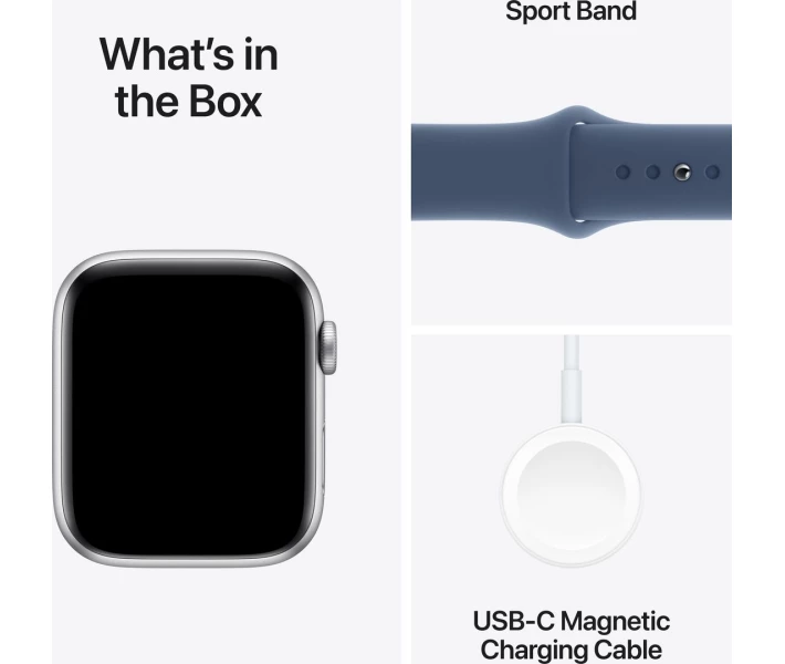 Фото - смарт-часы Apple Watch SE GPS 40mm Silver Aluminium Case with Denim Sport Band - S/M (MXEC3QH/A)