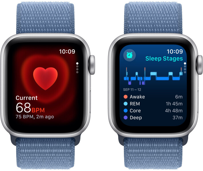 Фото - смарт-часы Смарт-часы Apple Watch SE GPS 40mm Silver Aluminium Case with Winter Blue Sport Loop (MRE33QP/A)