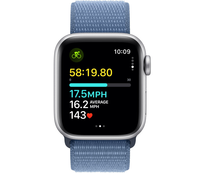 Фото - смарт-часы Смарт-часы Apple Watch SE GPS 40mm Silver Aluminium Case with Winter Blue Sport Loop (MRE33QP/A)