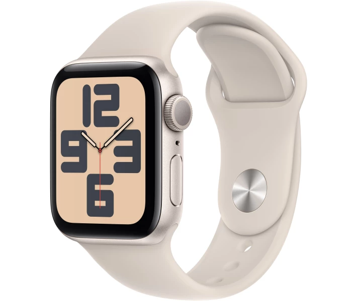 Фото - смарт-часы Смарт-часы Apple Watch SE GPS 40mm Starlight Aluminium Case with Starlight Sport Band - S/M (MR9U3QP/A)