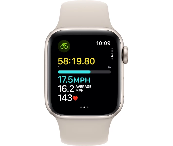 Фото - смарт-часы Смарт-часы Apple Watch SE GPS 40mm Starlight Aluminium Case with Starlight Sport Band - S/M (MR9U3QP/A)
