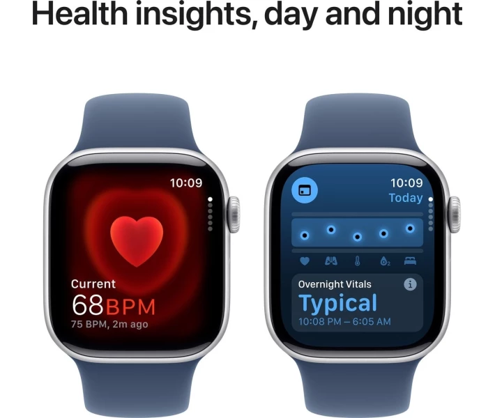 Фото - смарт-часы Apple Watch Series 10 GPS 42mm Silver Aluminium Case with Denim Sport Band - M/L (MWWC3QH/A)