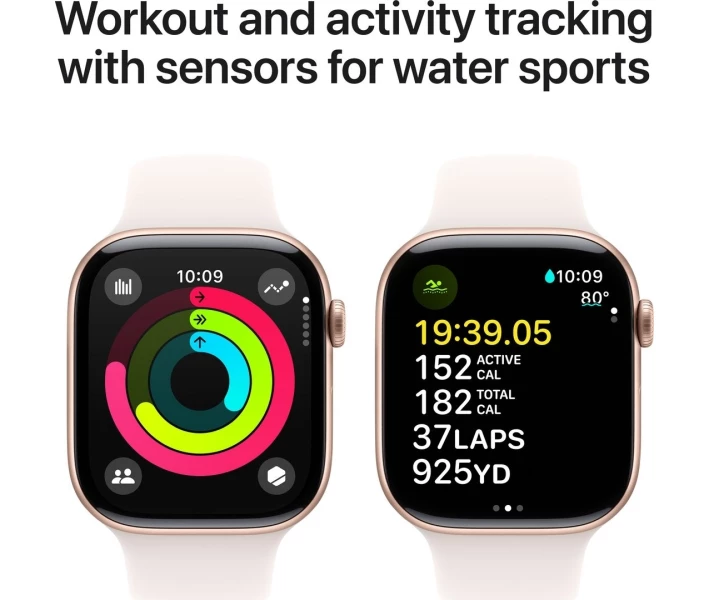 Фото - смарт-часы Apple Watch Series 10 GPS 46mm Rose Gold Aluminium Case with Light Blush Sport Band - S/M (MWWT3QH/A)