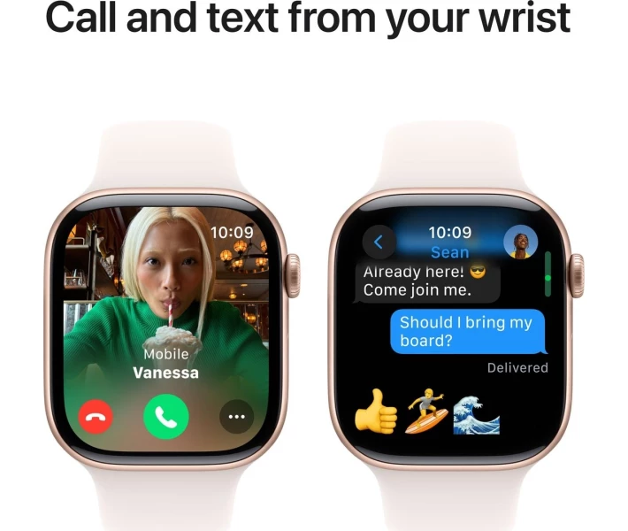 Фото - смарт-часы Apple Watch Series 10 GPS 46mm Rose Gold Aluminium Case with Light Blush Sport Band - S/M (MWWT3QH/A)