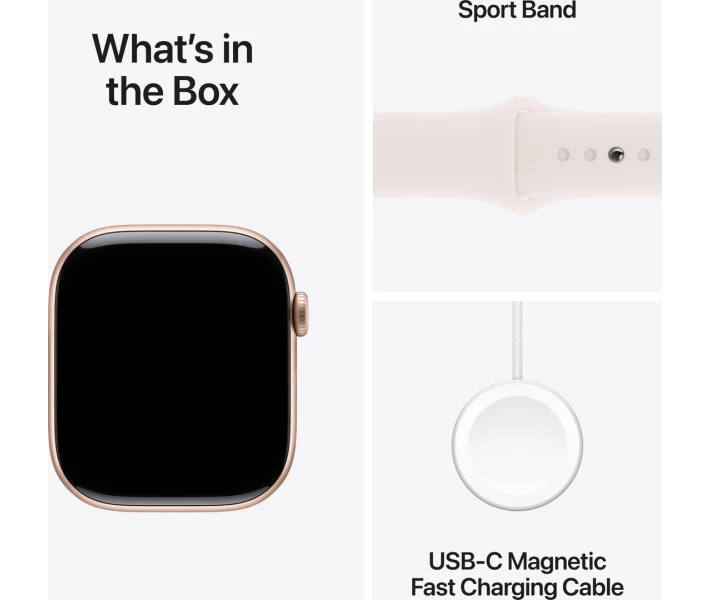 Фото - смарт-часы Apple Watch Series 10 GPS 46mm Rose Gold Aluminium Case with Light Blush Sport Band - S/M (MWWT3QH/A)