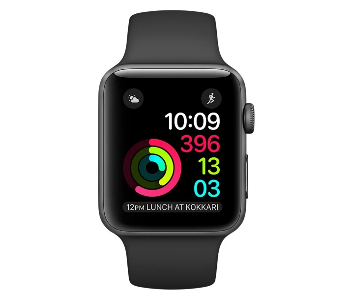 Apple Watch Series 2 42mm Space Grey Aluminium Case Black Sport Band MP062 Allo.ua