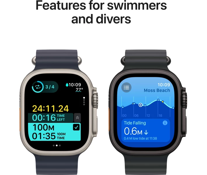 Фото - смарт-часы Apple Watch Ultra 2 GPS + Cellular 49mm Black Titan Case with Dark Green Alpine Loop - Medium (MX4R3UL/A)