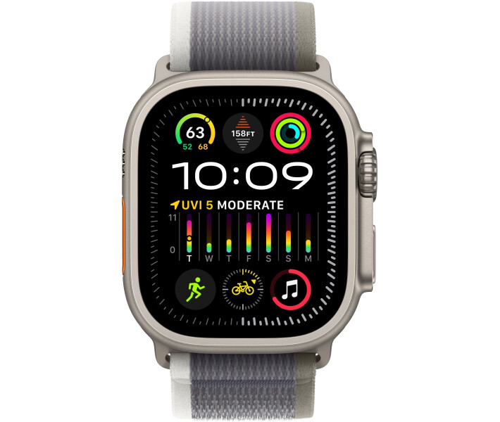 Фото - смарт-часы Смарт-часы Apple Watch Ultra 2 GPS + Cellular, 49mm Titanium Case with Green/Grey Trail Loop - M/L (MRF43UL/A)