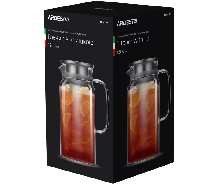 Фото - кувшин и графин Кувшин Ardesto с крышкой 1,2 л. (AR2612PG)
