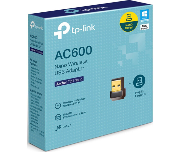 Фото - Wi-Fi адаптер Сетевой адаптер TP-LINK Archer T2U Nano