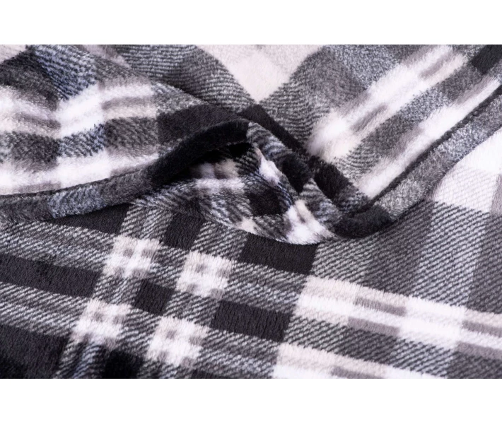 Фото - плед Плед Ardesto Flannel, 160х200см, клетка серая, 100% полиэст (ART0101PB)