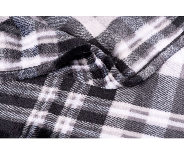 Фото - плед Плед Ardesto Flannel, 200х220см, клетка серая, 100% полиэст (ART0102PB)