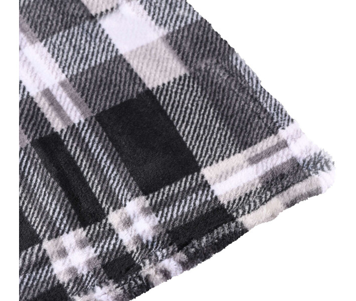 Фото - плед Плед Ardesto Flannel, 200х220см, клетка серая, 100% полиэст (ART0102PB)