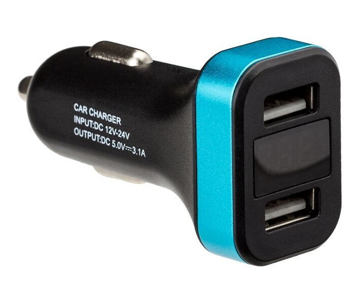 Фото - зарядное устройство для телефона и планшета Зарядное устройство USB 12V/24V DC 2 x 5V/3100mA AUTO WELLE AW06-16B черный