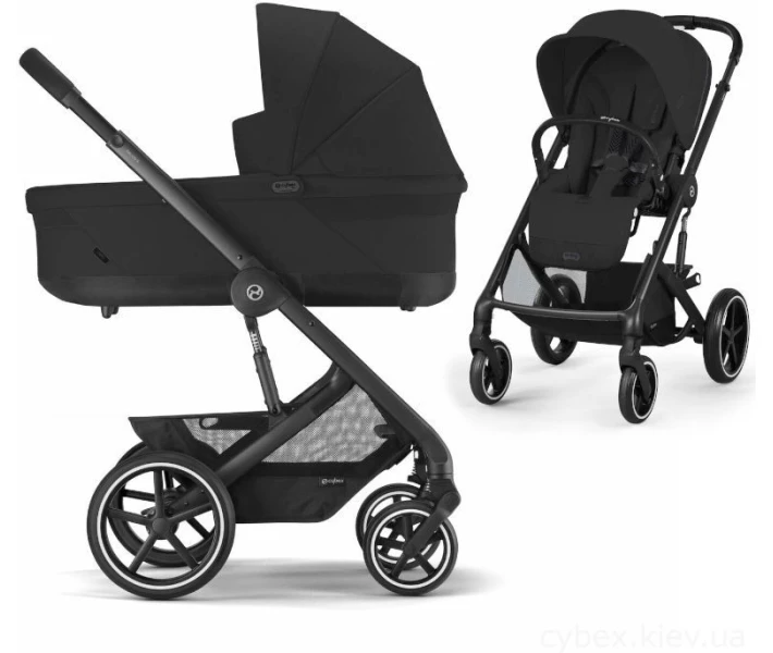 Фото - детскую коляску Коляска універсальна 2 в 1 Cybex Balios S Lux BLK Moon Black (524001171/522002619)