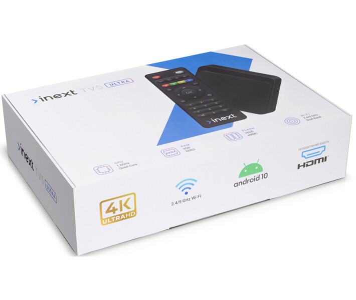 Фото - приставку Smart TV HD-медиаплеер INEXT TV5 Ultra