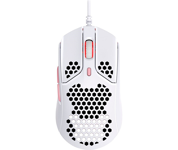Фото - мышку для ноутбука Мышь игровая HyperX Pulsefire Haste White/Pink (4P5E4AA)