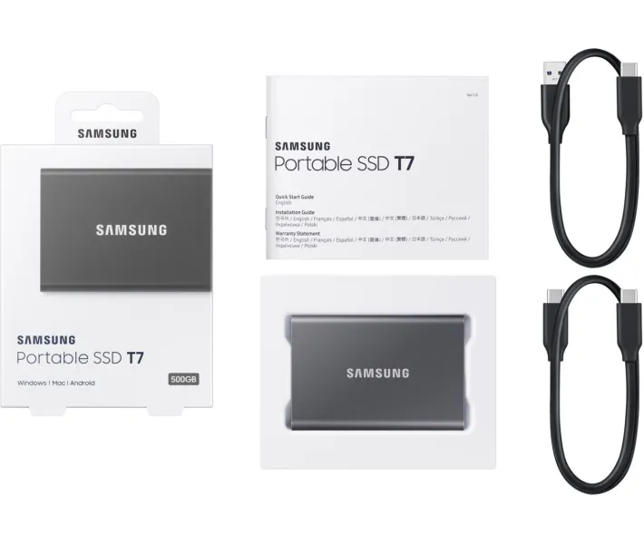 SSD-накопитель Samsung Portable SSD T7 1TB USB 3.2 Type-C (MU