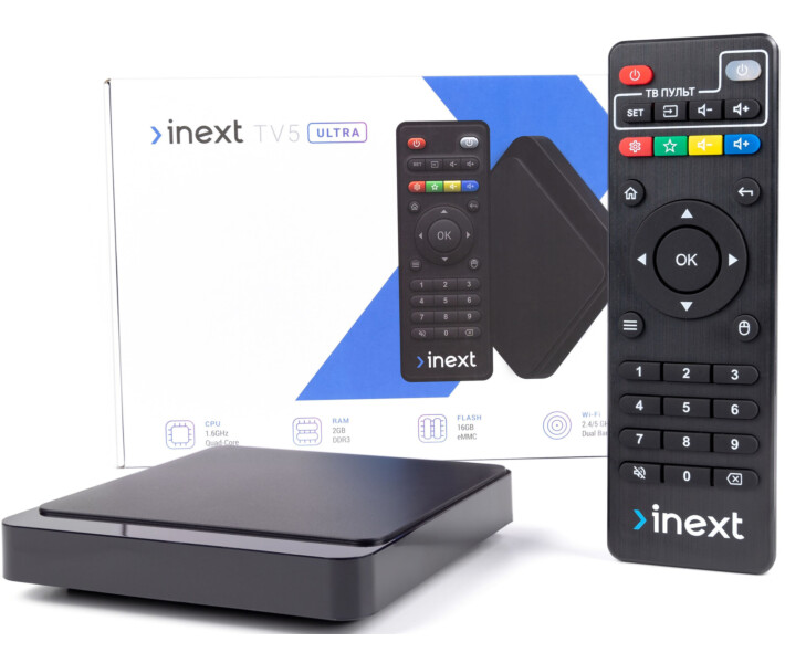 Фото - приставку Smart TV HD-медиаплеер INEXT TV5 Ultra