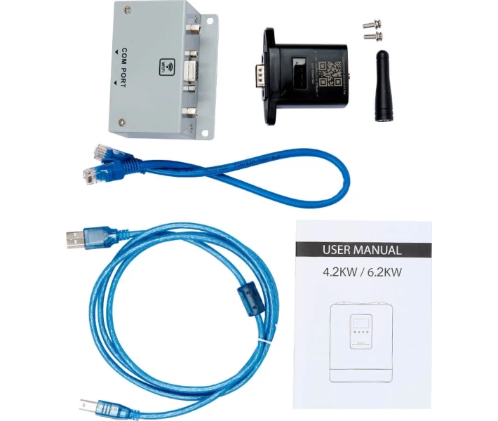 Фото - инвертор Гибридный инвертор EnerSol 6,2кВт з MPPT и Wifi (EHI-SUNONECO6.2KW) + Аккумуляторная батарея EnerSol 5,12 кВт.ч, 100Ач.