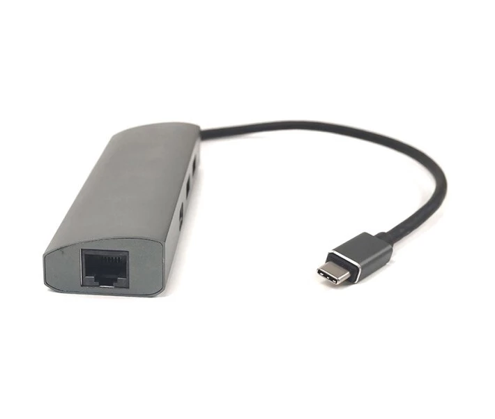 Фото - кардридер USB-хаб PowerPlant USB3.0 + Gigabit LAN Aluminum 3 порта (CA910557)