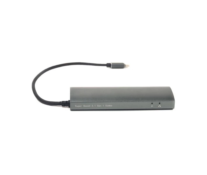 Фото - кардридер USB-хаб PowerPlant USB3.0 + Gigabit LAN Aluminum 3 порта (CA910557)