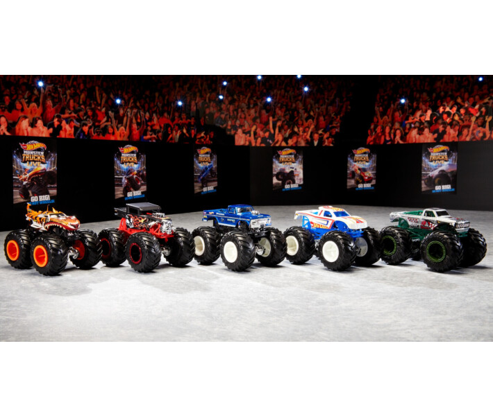Фото - машинку, модель техники Базовая машинка Mattel Hot Wheels Monster Trucks Внедорожник (в асс.) (FYJ44)