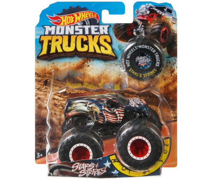 Фото - машинку, модель техники Базовая машинка Mattel Hot Wheels Monster Trucks Внедорожник (в асс.) (FYJ44)