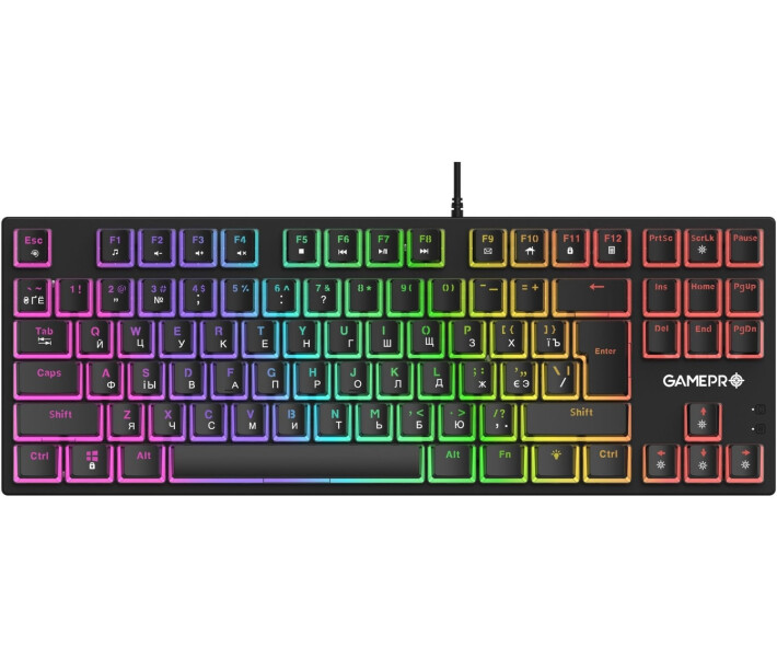 Фото - клавиатуру Клавиатура игровая механическая GamePro MK80B Blue Switch RGB