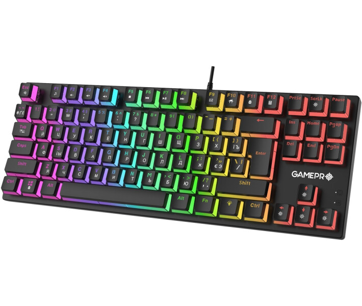 Фото - клавиатуру Клавиатура игровая механическая GamePro MK80R Red Switch RGB