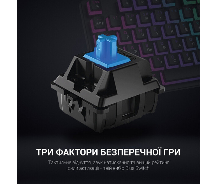 Фото - клавиатуру Клавиатура игровая механическая GamePro MK80B Blue Switch RGB