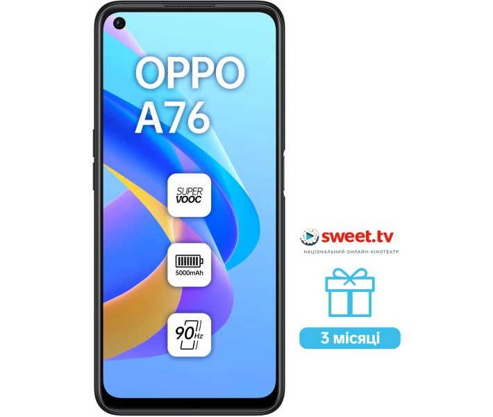 Фото - смартфон и мобильный телефон OPPO A76 4/128Gb Glowing Black