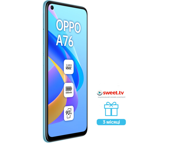 Фото - смартфон и мобильный телефон OPPO A76 4/128Gb Glowing Blue