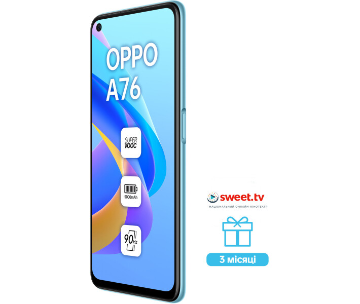 Фото - смартфон и мобильный телефон OPPO A76 4/128Gb Glowing Blue