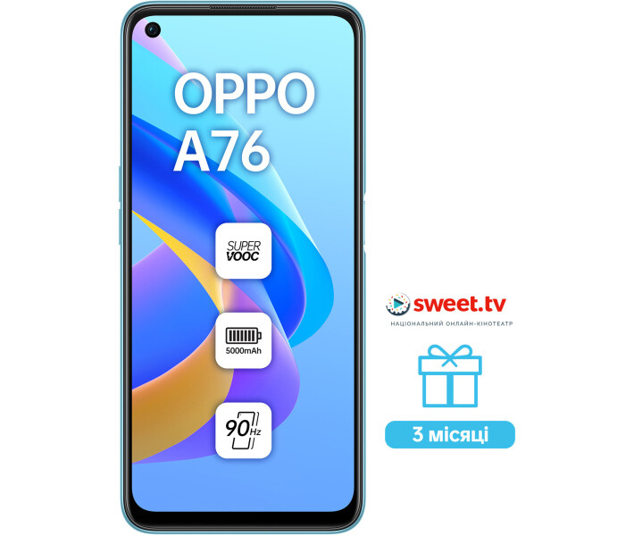 Фото - смартфон и мобильный телефон OPPO A76 4/128Gb Glowing Blue