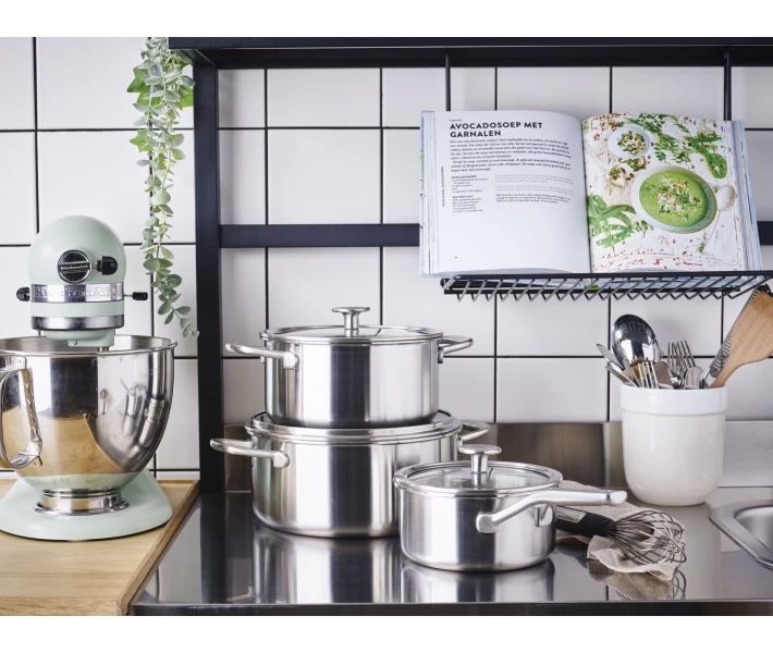 Фото - кастрюлю и казан Кастрюля KitchenAid с крышкой MSS, 20 см, 3,1 л (CC003259-001)