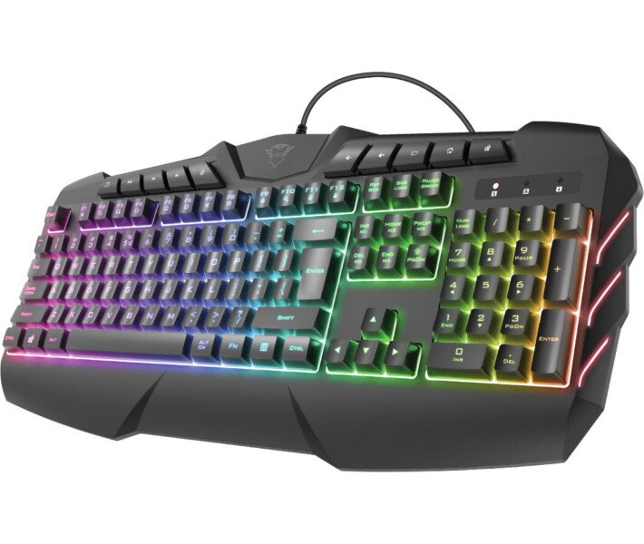 Фото - клавиатуру Клавиатура игровая Trust GXT 881 Odyss Semi-Mech USB Black (24303)