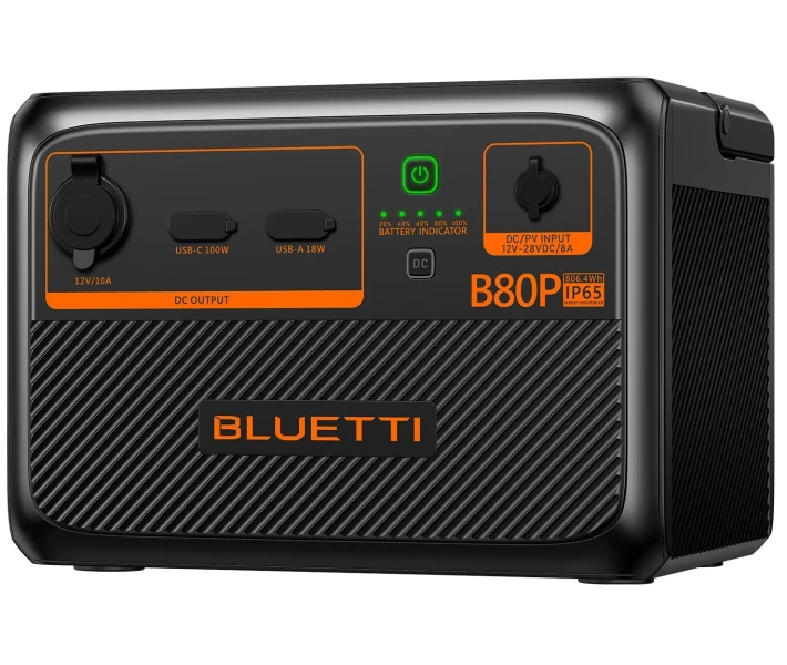Фото - зарядную станцию Дополнительная батарея BLUETTI B80P /806 Втч/ LiFePO4/(расширительная батарея для AC60P, режим powerbank для EB55/EB70/AC180P) (PB931262)