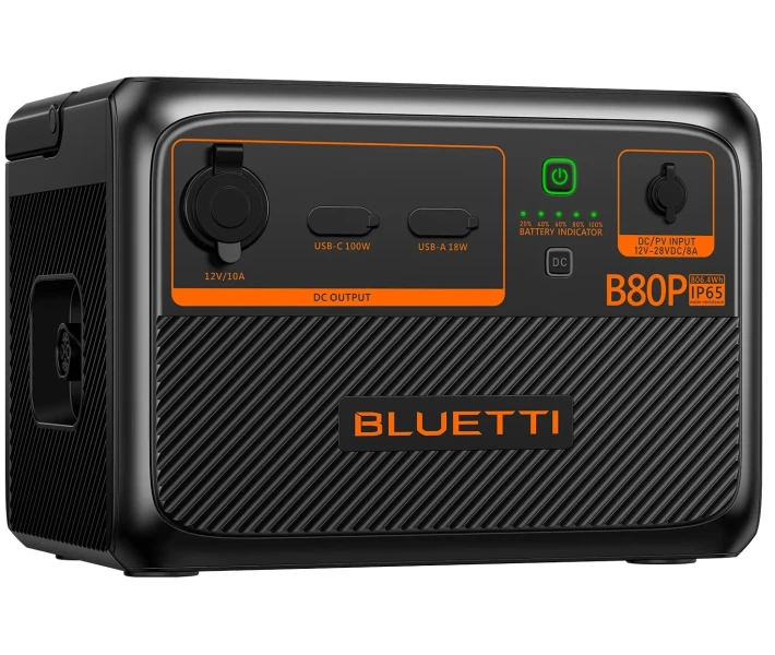 Фото - зарядную станцию Дополнительная батарея BLUETTI B80P /806 Втч/ LiFePO4/(расширительная батарея для AC60P, режим powerbank для EB55/EB70/AC180P) (PB931262)
