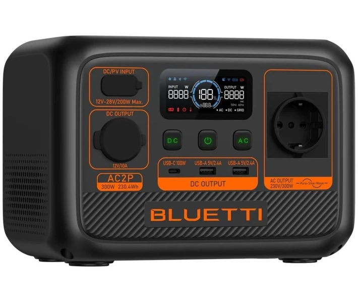 Фото - зарядную станцию Зарядная станция Bluetti AC2P / 300 Вт / 230.4 Вт⋅ч / LiFePO4