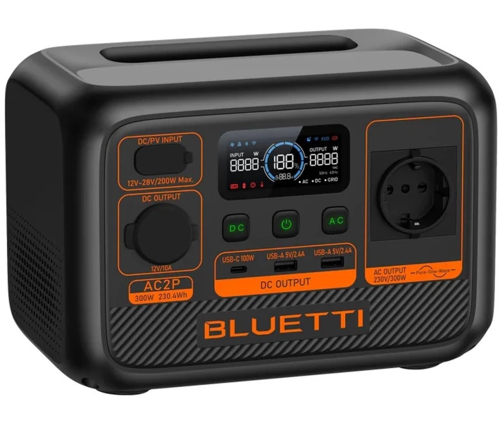Фото - зарядную станцию Зарядная станция Bluetti AC2P / 300 Вт / 230.4 Вт⋅ч / LiFePO4
