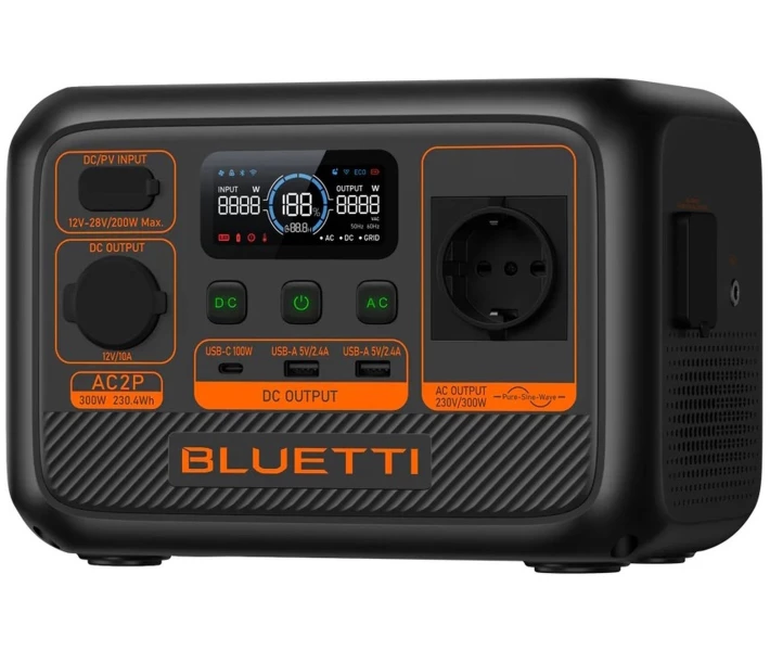 Фото - зарядную станцию Зарядная станция Bluetti AC2P / 300 Вт / 230.4 Вт⋅ч / LiFePO4